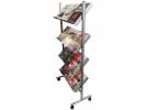 Brochurestander TWIN Mobile m/20xA4 s&oslash;lv