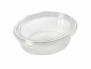 Plastbakke m/h&aelig;ngslet l&aring;g R-PET oval 1000ml 97013 50stk/pak