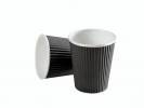 Kaffeb&aelig;ger 8oz 25cl Black line ripple wall pap 875stk/kar