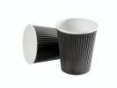 Kaffeb&aelig;ger 12oz 34cl Black line ripple wall pap 600stk/kar