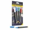 Chalkmarker Securit ass. farve 1-2mm 4stk/pak