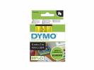 Labeltape DYMO D1 43618 S0720790 6mmx7m sort p&aring; gul