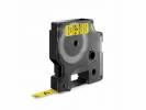 Labeltape DYMO D1 40918 S0720730 9mmx7m sort p&aring; gul
