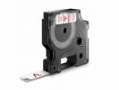 Labeltape DYMO D1 45015 S0720550 12mmx7m r&oslash;d p&aring; hvid
