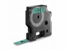 Labeltape DYMO D1 45019 S0720590 12mmx7m sort p&aring; gr&oslash;n