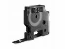 Labeltape DYMO D1 45021 S0720610 12mmx7m hvid p&aring; sort
