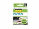 Labeltape DYMO D1 45808 S0720880 19mmx7m sort p&aring; gul