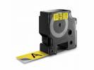 Labeltape DYMO D1 53718 S0720980 24mmx7m sort p&aring; gul