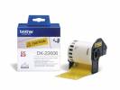 Labeltape Brother DK-22606 62mmx15,24m sort p&aring; gul filmtape