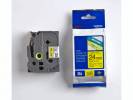 Labeltape Brother TZe-651 24mmx8m sort p&aring; gul lamineret
