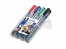 Marker STAEDTLER Lumocolor ass. 2-5mm skr&aring; spids 4stk/s&aelig;t