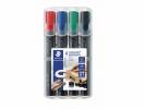 Marker STAEDTLER Lumocolor ass. 2-5mm skr&aring; spids 4stk/s&aelig;t