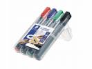 Marker STAEDTLER Lumocolor ass. 2mm rund spids 4stk/s&aelig;t