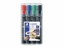 Marker STAEDTLER Lumocolor ass. 2mm rund spids 4stk/s&aelig;t