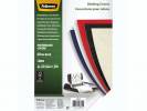 Kartonforside Fellowes A4 250g bl&aring; Linen Texture 100stk/pak