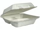 Take away boks sukkerr&oslash;r 223x201x39mm hvid 3rums 50stk/pak