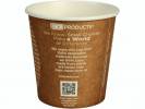 B&aelig;ger World Art 11cm &Oslash;11,45cm brun PLA/pap 24oz 710ml 25stk/pak