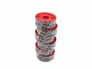 Etiket Meto 26x16mm neon r&oslash;d permanent lim 2 1200stk/rul