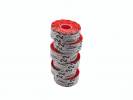 Etiket Meto 26x12mm neon r&oslash;d permanent lim 2 1500stk/rul