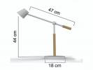 Bordlampe Unilux Vicky hvid/tr&aelig;