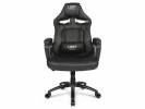 Kontorstol Extreme L33T PU sort Gaming Mid Level