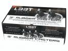 Hjul t/L33T gaming stol sorte bl&oslash;de 5stk/pak