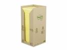 Post-it notes gul 76x76mm genbrug 16blk/pak