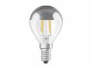 P&aelig;re Osram LED krone 34W/827 E14 filament klar topforspejlet s&oslash;lv