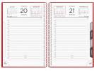 Spiralkalender rød PP 11,7x17,1cm 1 dage/side 24 2100 40