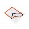 Skilt DURAFRAME® selvklæbende A4 m/orange ramme 2stk/pak 