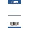Rygetiket Q-Line blå smal t/brevordnere m/50mm ryg 100stk/pak