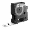Labeltape DYMO D1 19mm sort på hvid nylon flex 