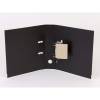 Brevordner Q-Line sort A4 metalskinne 75mm ryg 