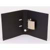 Brevordner Q-Line sort A4 metalskinne 50mm ryg 