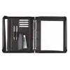 Dokumentmappe Eurostyle sort skind A4 m/hank og 4 ringe