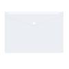 Plastmappe PP A4 transparent m/klap og trykknap 