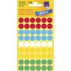 Etiket Avery ass. farver Ø12mm 3088 270stk/pak 