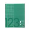 Skolehæfte 17x21 cm kvad. 5x5mm 32 sider 70g græs grøn