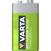 Batteri Varta Recharge Power 9V 200mAh 1stk/pak genoplad. 