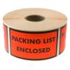 Etiketter tryk: Packing List Enclosed 120x70mm 1000stk/rul