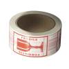 Tape PVC rød tryk 'forsigtig' 48mmx66m