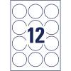 Etiket ø60mm hvid 12stk/ark 100ark/pk L3416-100