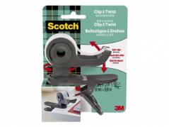 Tapedispenser Scotch gr&aring; Clip & Twist