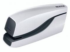 H&aelig;ftemaskine Leitz 5566 hvid elektrisk 10 ark batteri