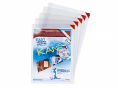 Lomme Easy A4 selvh&aelig;ftende m/magnetlukning hvid 5stk/pak