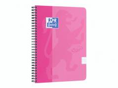 Notesbog Oxford TOUCH A5+ pink kvadreret 90g