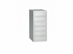 Computerskab&nbsp;m/6&nbsp;rum lys gr&aring; 400x550x901mm