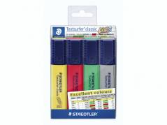 Tekstmarker STAEDTLER Textsurfer 364 assorteret 4stk/s&aelig;t