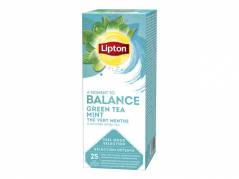 Te Lipton Green Tea Mint 25breve/æsk