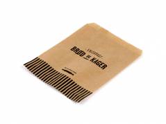 Bagerpose 0,5kg ribbet brun Friskbagt br&oslash;d og kager 1000stk